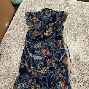 Navy blue velvet beautiful dress!